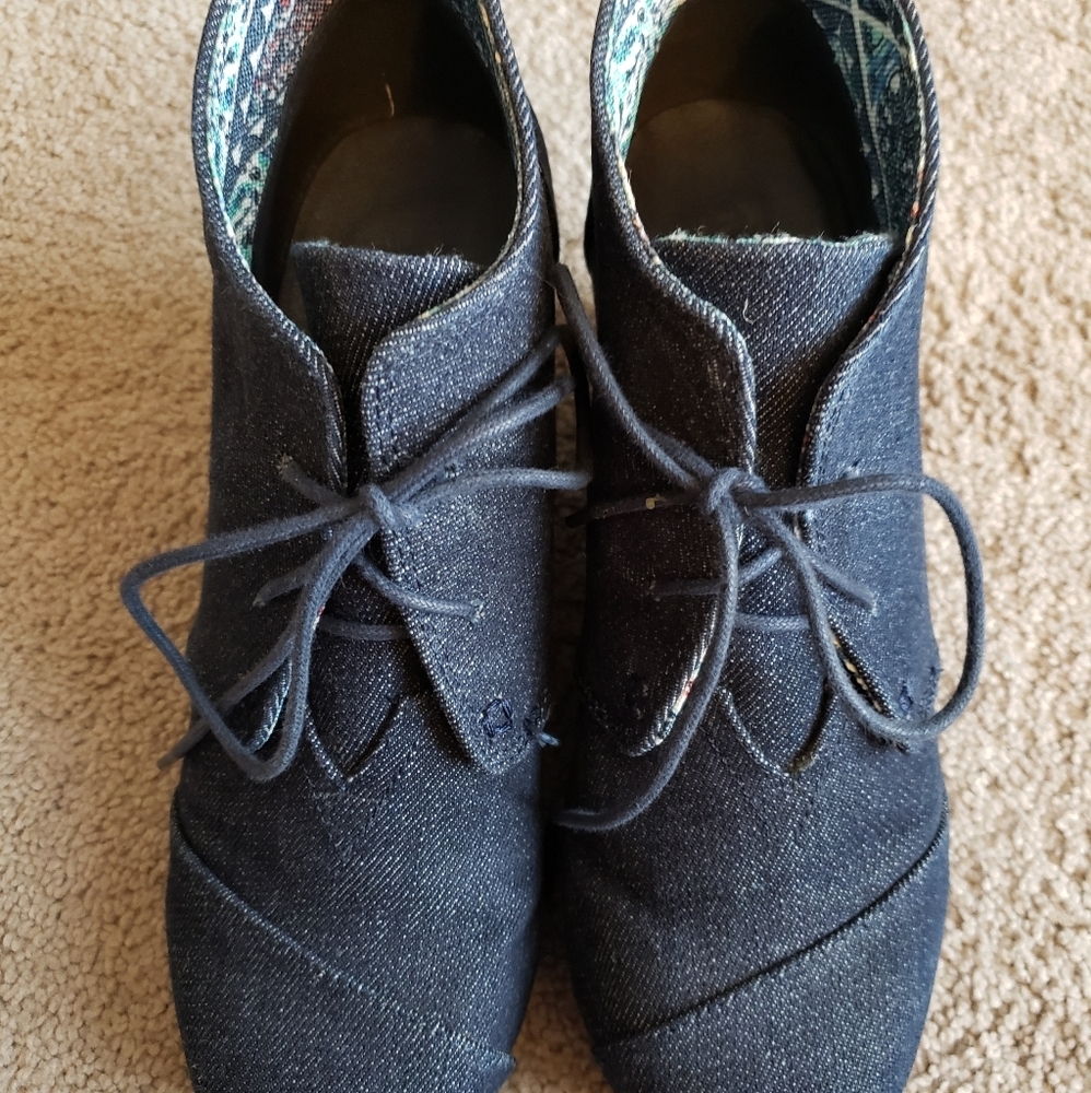 Demin Wedge Heels